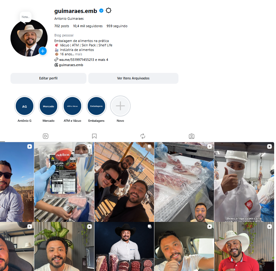 Perfil @guimaraes.emb no Instagram