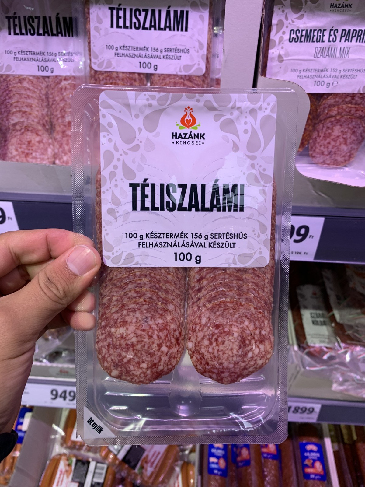 Snack de carne curada em porção individual